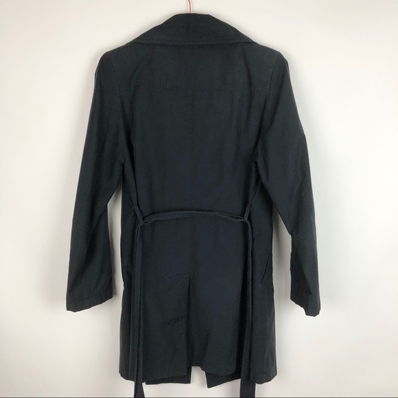 Larry Levine Navy Trench Coat - Picture 5 of 13